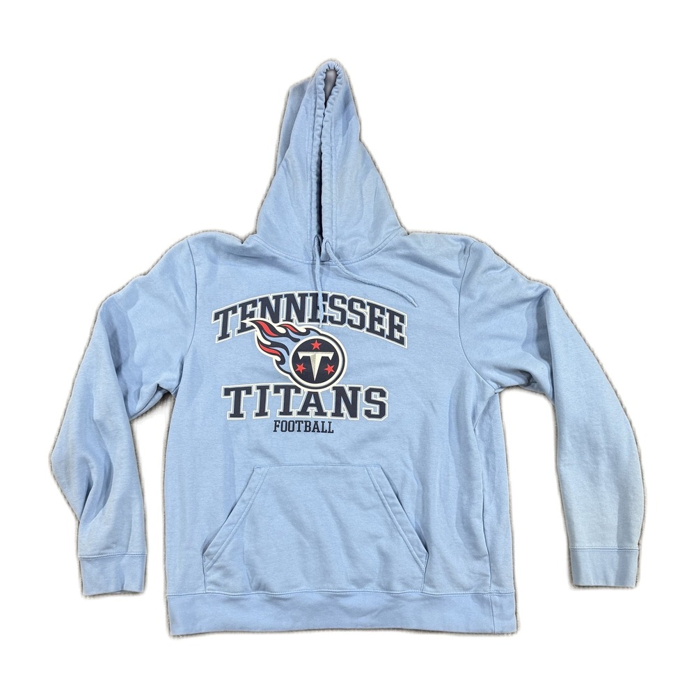 Tennessee Titans NFL Football Hoodie Light Blue Pullover Sweatshirt Mens Large